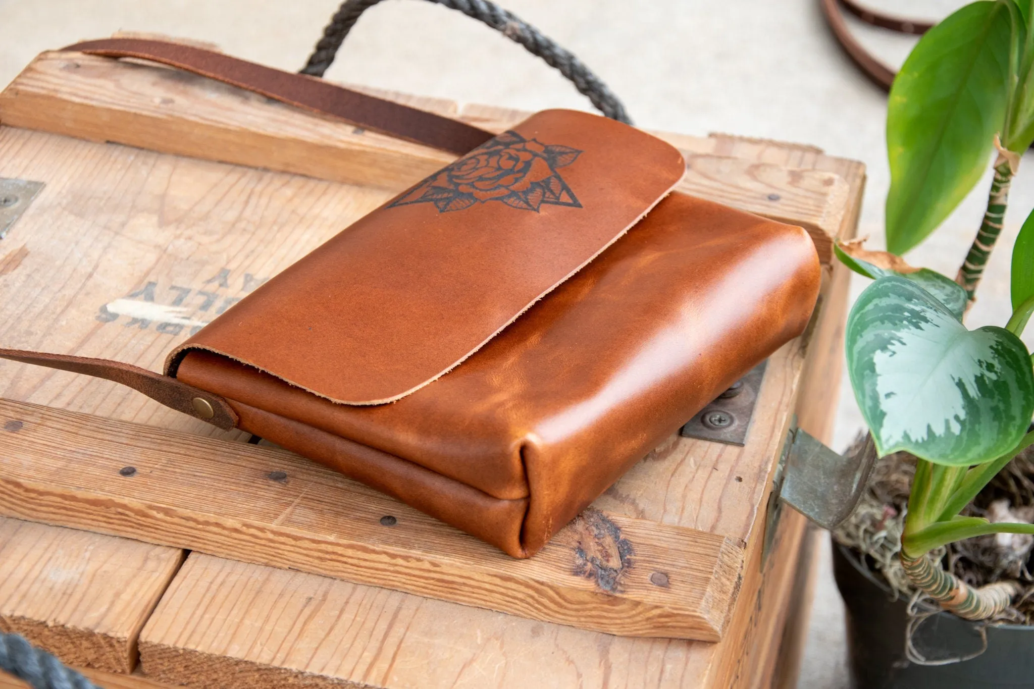 The Original Mini Satchel | Small Crossbody Bag | Made in USA | Lasered Bag with Image