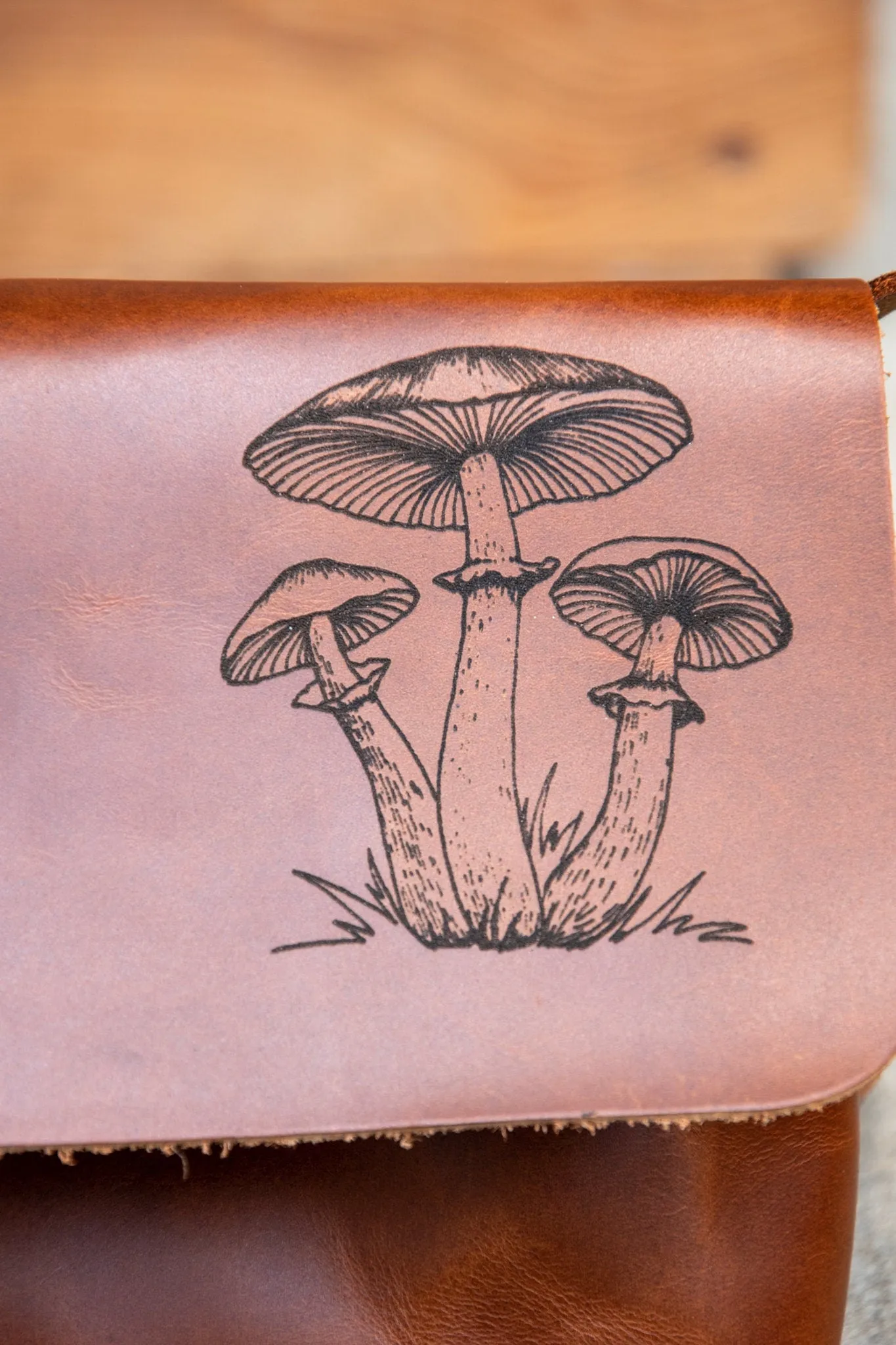 The Original Mini Satchel | Small Crossbody Bag | Made in USA | Lasered Bag with Image