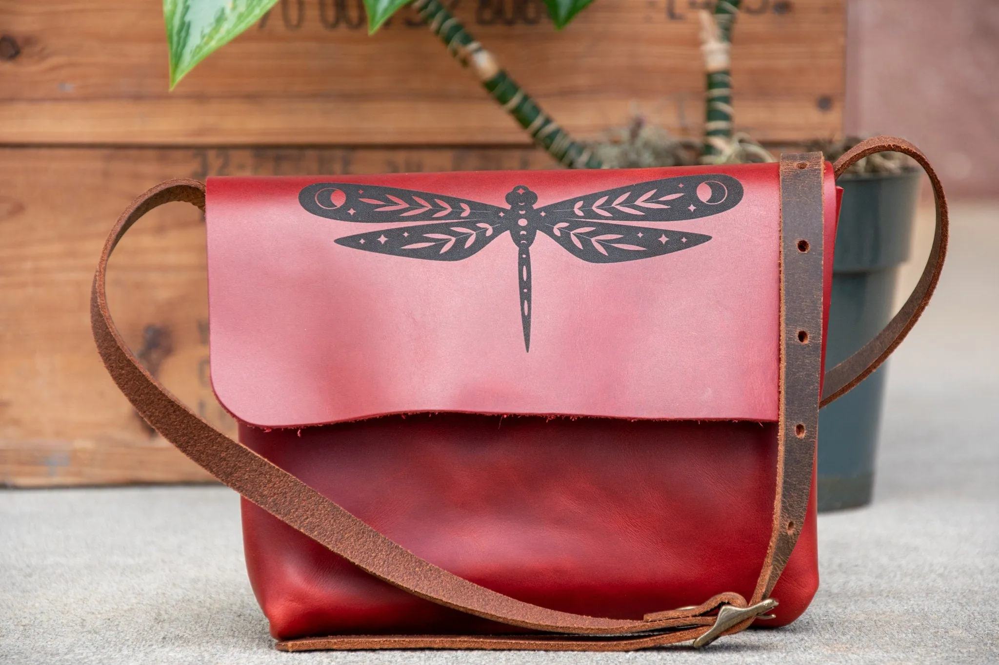 The Original Mini Satchel | Small Crossbody Bag | Made in USA | Lasered Bag with Image