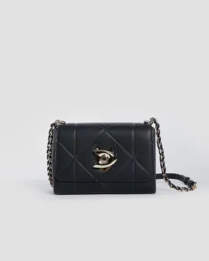 Twist Lock Quilted Crossbody Bag